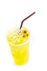 Chrysanthemum  ice tea Close up