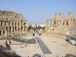 ancient Colosseum in Tunisia