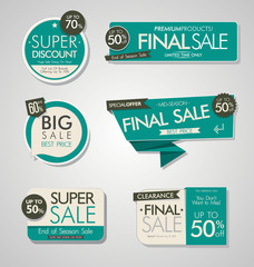 Modern sale banners and labels collection 