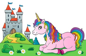 Lying unicorn theme image 5