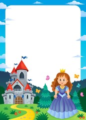 Obraz na płótnie Canvas Princess and castle composition frame 2