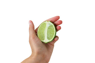Hand and the lime