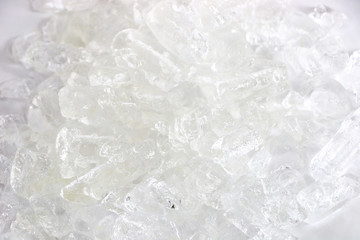 Ice Close up White Background