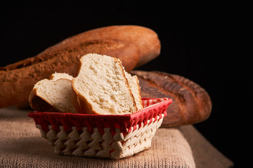 Fresh homemade bread. Crisp. Bread at leaven. Unleavened bread. dietary bread