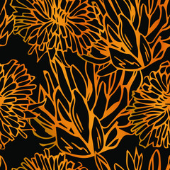 Vector cute seamless pattern. Bright summer clover