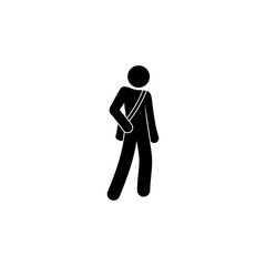 courier icon, stick figure man pictogram