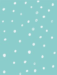 Hand drawn pattern with doodle polka dots.