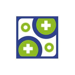 Obraz premium Medical and health care logo design vector template