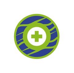 Medical and health care logo design vector template