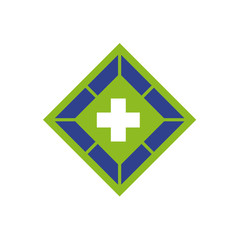 Medical and health care logo design vector template