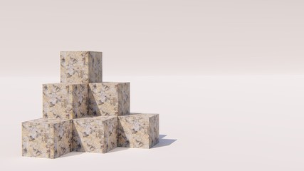 cubic texture copyspace 3d rendering background