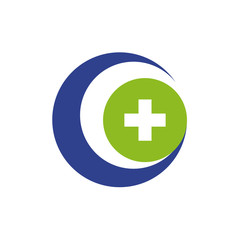 Medical and health care logo design vector template