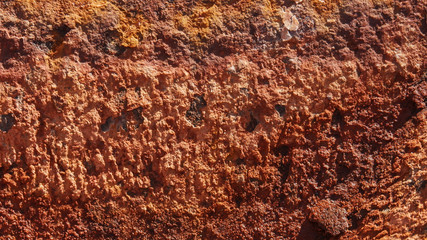 Textur Rost in einer Eisenschale im Garten