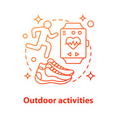 Jogging concept icon