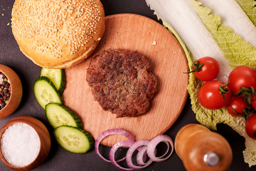 burger and french fries