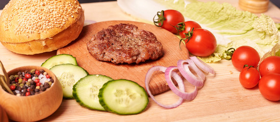 sandwich with salami and vegetables