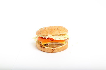 burger on white background