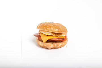 burger on white background
