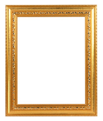 Gold Vintage Frame ISOLATED on White Background.