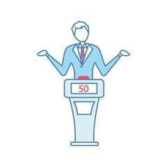 Quiz show fail color icon