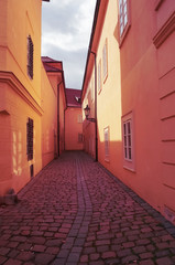 Fototapeta na wymiar An old narrow alley