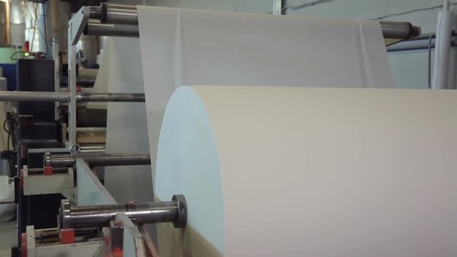 At paper manufacturing factory