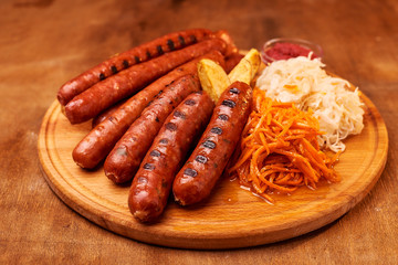 sausages on plate