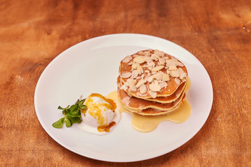 breakfast with fried egg and bacon