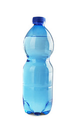 Bottle of water on white background