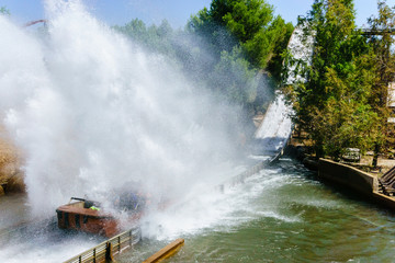 Boat in amusement park