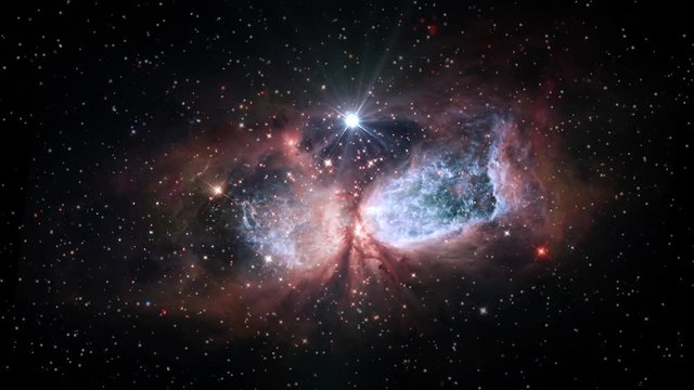Star forming nebula region cygnus constellation space burst flare light. Contains public domain image by Nasa