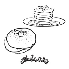 Hand drawn sketch of Cholermüs bread