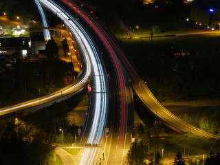 Fototapeta na wymiar Austrian highway at night