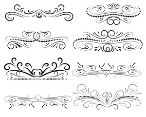 Set of decorative florish dividers, borders