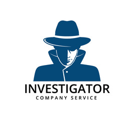 detective investigation service vector icon logo design