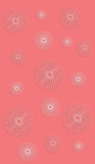 Floral abstract background - light coral shades - illustration vector