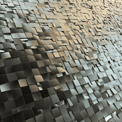 Chrome abstract squares backdrop