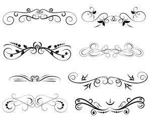 Set of decorative florish dividers, borders