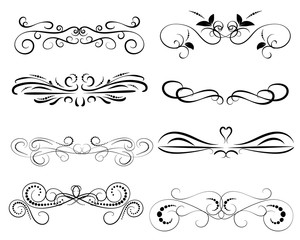 Set of decorative florish dividers, borders
