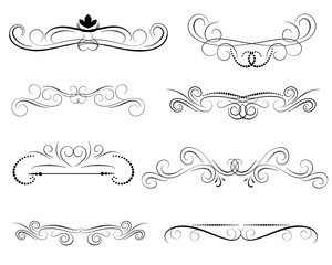 Obraz premium Set of decorative florish dividers, borders
