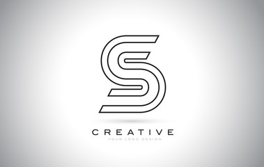 S Letter Monogram Logo Design. Modern S Icon With Creative Beautiful Black Monogram Design.