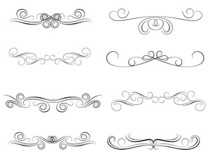 Set of decorative florish dividers, borders
