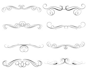 Set of decorative florish dividers, borders