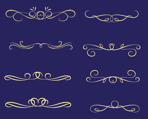 Set of decorative florish dividers, borders