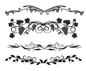 Set of decorative florish dividers, borders