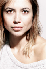 Fototapeta premium serious portrait of a beautiful girl