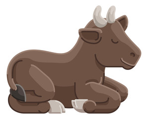 A cow animal cute cartoon character illustration