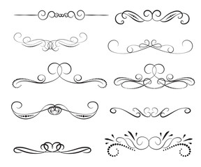Set of decorative florish dividers, borders