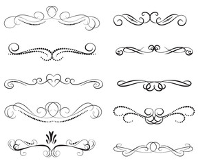 Set of decorative florish dividers, borders
