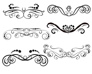 Set of decorative florish dividers, borders